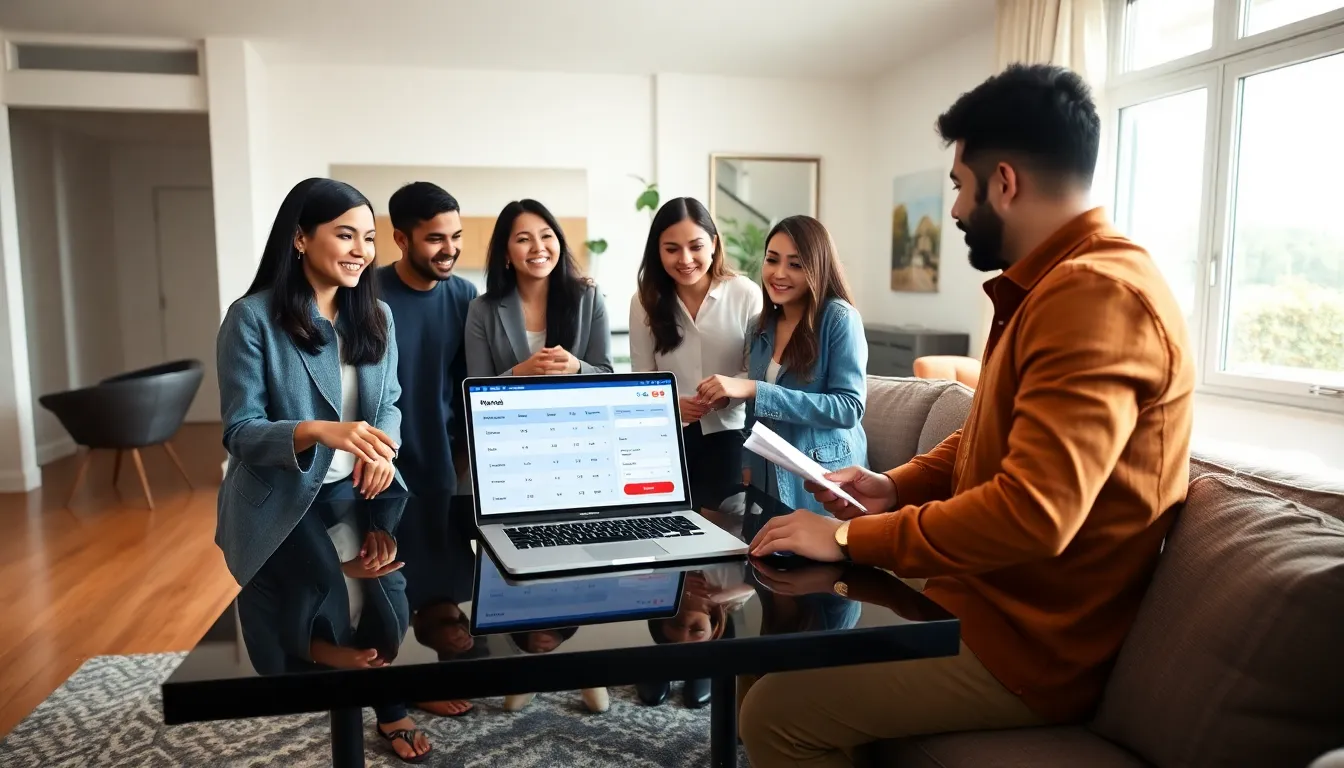 professionals discussing house hacking in a modern home.