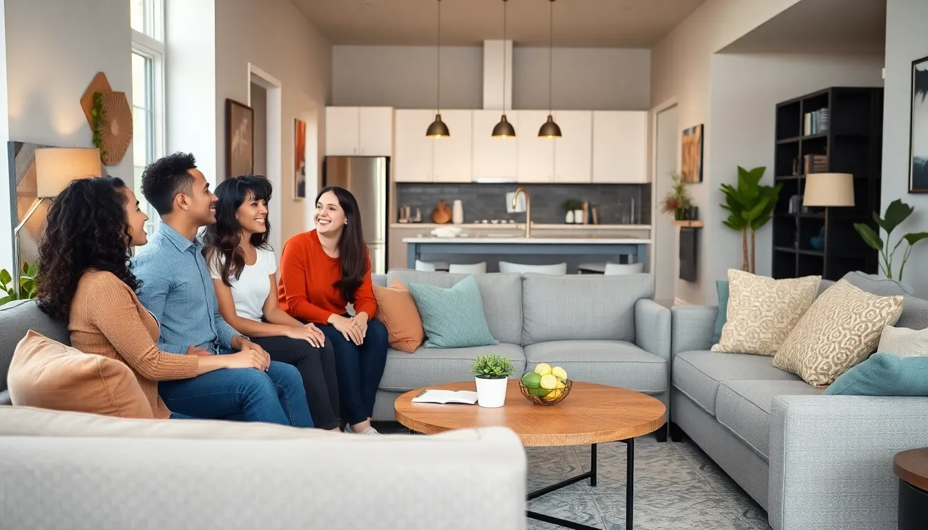 a welcoming living room illustrating the concept of house hacking.